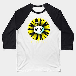 Skull Flower Bone Face XYYA Baseball T-Shirt